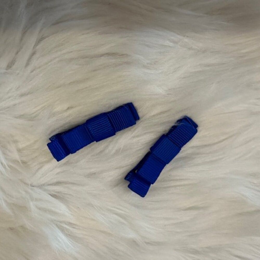 SET of 2" Royal Blue Tuxedo Bow   7786  Handmade NWT Boutique